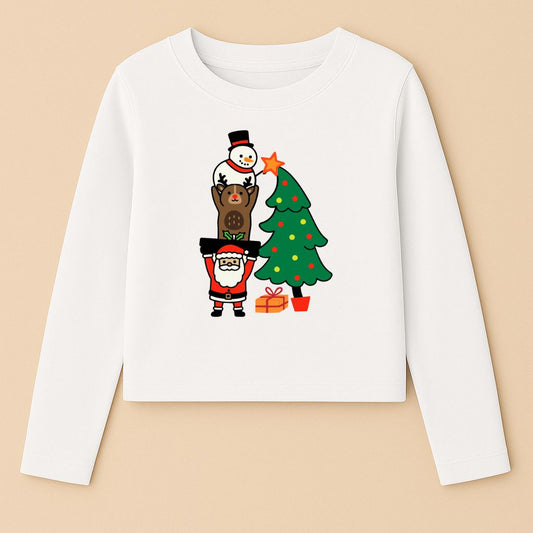 Santa Cropped Long Sleeve